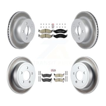 Front Rear Semi-Metallic Pad Coated Brake Rotor Kit For Jeep Wrangler TJ Disc rear brakes KGA-102280