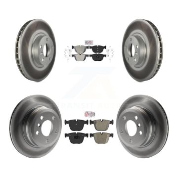 Front Rear Semi-Metallic Pad Coated Brake Rotors Kit For 2009 BMW X6 xDrive35i From 10 08 KGA-102293
