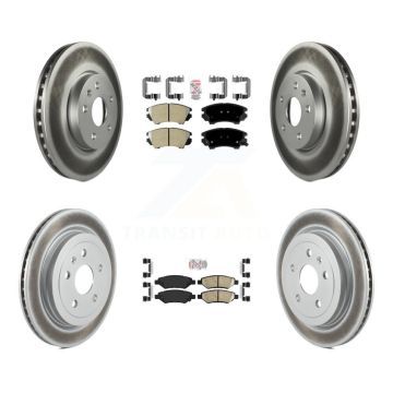Front Semi-Metallic Rear Ceramic Pad Coat Disc Brake Rotor Kit For Chevrolet Camaro LT LS KGA-102296