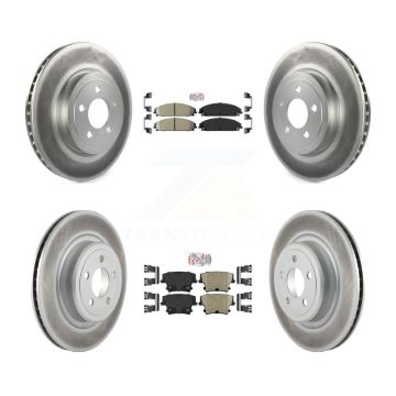 Front Rear Ceramic Pad Coated Disc Brake Rotors Kit For Dodge Charger With Police Package KGA-102299