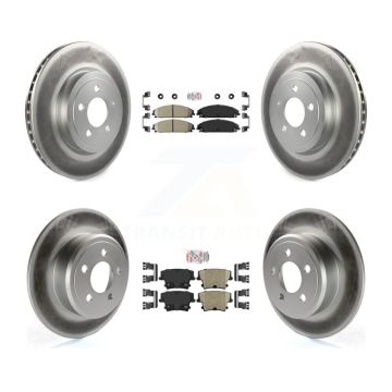 Front Rear Ceramic Pad Coat Disc Brake Rotor Kit For 2005-2006 Chrysler 300 AWD with 3.5L KGA-102371