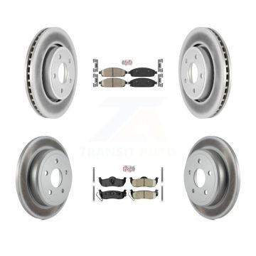 Front Rear Ceramic Pad And Coated Disc Brake Rotors Kit For Jeep Grand Cherokee Commander KGA-102387