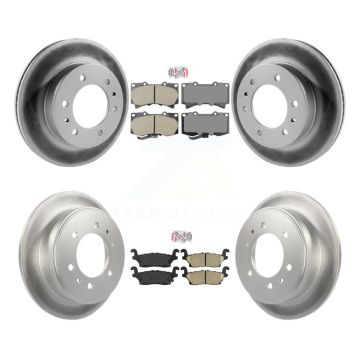 Front Rear Ceramic Pads And Coated Disc Brake Rotors Kit For Hummer H3 H3T KGA-102389