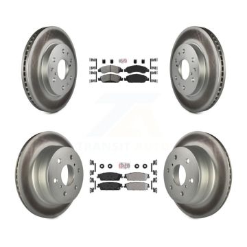 Front Rear Semi-Metallic Pad Coat Brake Rotor Kit For Chevrolet GMC Sierra 1500 Silverado KGA-102391