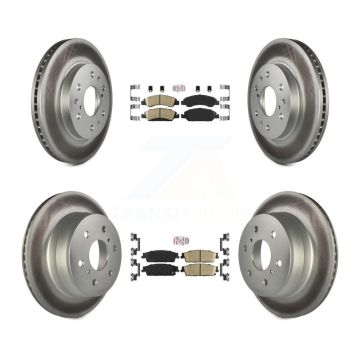 Front Rear Ceramic Pad Coat Brake Rotor Kit For Chevrolet GMC Sierra 1500 Silverado Tahoe KGA-102393