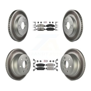 Front Rear Semi-Metallic Pad Coat Brake Rotor Kit For Chevrolet Avalanche Cadillac GMC XL KGA-102397