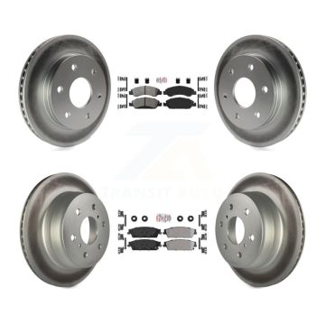 Front Rear Semi-Metallic Pad Coat Brake Rotor Kit For 07 GMC Sierra 1500 Disc rear brakes KGA-102401