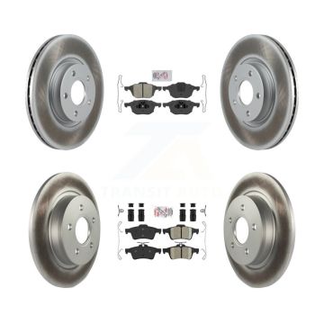 Front Semi-Metallic Rear Ceramic Pad Coat Disc Brake Rotors Kit For Volvo S40 C30 V50 C70 KGA-102426