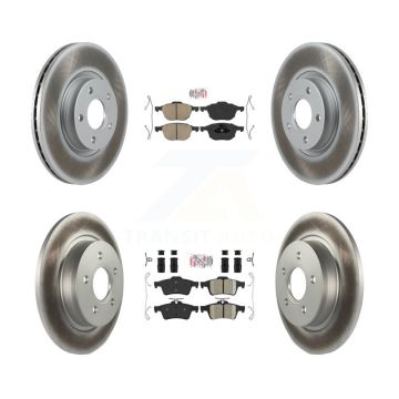 Front Rear Ceramic Pads And Coated Disc Brake Rotors Kit For Volvo S40 C30 V50 C70 KGA-102427