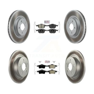 Front Rear Semi-Metallic Pads And Coated Disc Brake Rotors Kit For Volvo S40 C30 V50 C70 KGA-102428
