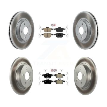 Front Ceramic Rear Semi-Metallic Pad Coat Disc Brake Rotors Kit For Volvo S40 C30 V50 C70 KGA-102429