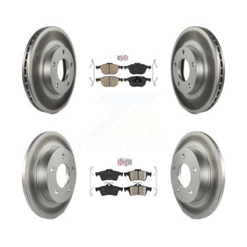 Front Rear Ceramic Pads And Coated Disc Brake Rotors Kit For Mazda 3 Sport KGA-102434