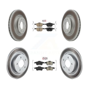 Front Rear Ceramic Pads And Coated Disc Brake Rotors Kit For Mazda 3 Sport KGA-102436