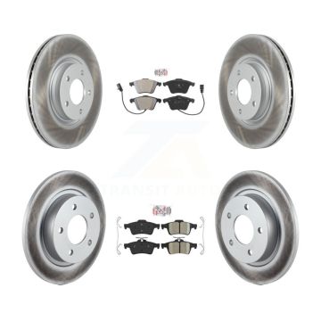 Front Semi-Metallic Rear Ceramic Pads And Coated Disc Brake Rotors Kit For Mazda 3 KGA-102437