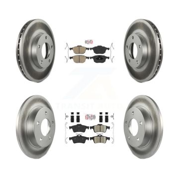 Front Rear Ceramic Pads And Coated Disc Brake Rotors Kit For Mazda 3 Sport KGA-102439