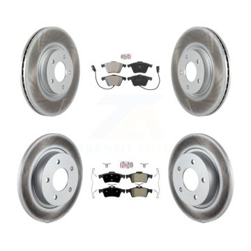 Front Rear Semi-Metallic Pads And Coated Disc Brake Rotors Kit For Mazda 3 KGA-102447