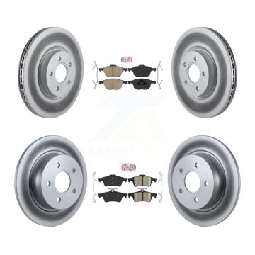 Front Rear Ceramic Pad Coat Brake Rotor Kit For 14 Ford Transit Connect 104.8" wheel base KGA-102451