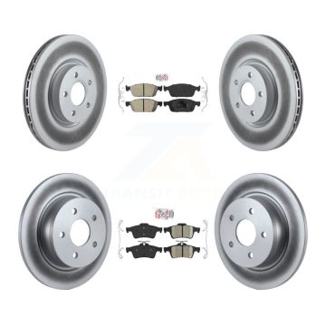 Front Rear Ceramic Pads And Coated Disc Brake Rotors Kit For Ford Escape Transit Connect KGA-102453
