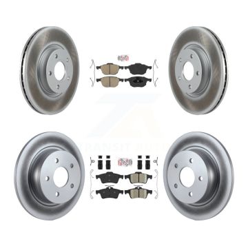 Front Rear Ceramic Pads And Coated Disc Brake Rotors Kit For Ford Escape C-Max KGA-102455