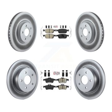 Front Rear Ceramic Pads And Coated Disc Brake Rotors Kit For Ford Escape Transit Connect KGA-102458