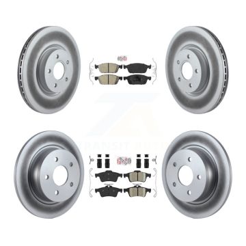 Front Rear Ceramic Pads And Coated Disc Brake Rotors Kit For Ford Escape Transit Connect KGA-102459