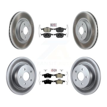 Front Rear Semi-Metallic Pads And Coated Disc Brake Rotors Kit For Ford Escape C-Max KGA-102460