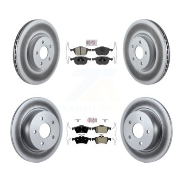 Front Rear Semi-Metallic Pads And Coated Disc Brake Rotors Kit For Ford Transit Connect KGA-102462