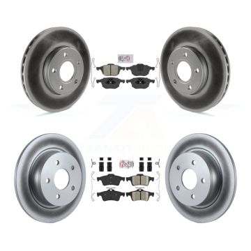 Front Semi-Metallic Rear Ceramic Pads And Coated Disc Brake Rotors Kit For Ford C-Max KGA-102473