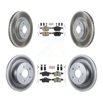 Front Rear Ceramic Pads And Coated Disc Brake Rotors Kit For Ford Escape C-Max KGA-102476
