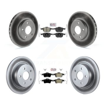 Front Rear Semi-Metallic Pads And Coated Disc Brake Rotors Kit For Ford C-Max KGA-102477
