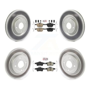 Front Rear Ceramic Pads And Coated Disc Brake Rotors Kit For 2018-2022 Ford EcoSport AWD KGA-102499