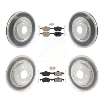 Front Rear Ceramic Pads And Coated Disc Brake Rotors Kit For 2018-2022 Ford EcoSport AWD KGA-102500