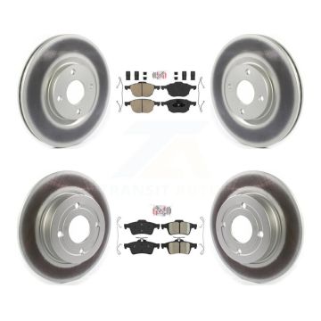 Front Rear Ceramic Pads And Coated Disc Brake Rotors Kit For 2018-2021 Ford EcoSport FWD KGA-102501
