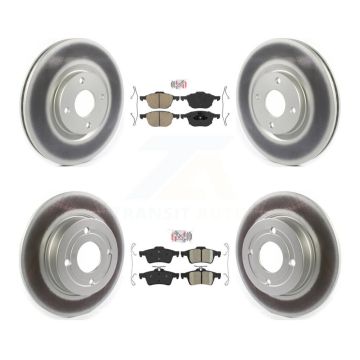 Front Rear Ceramic Pads And Coated Disc Brake Rotors Kit For 2018-2021 Ford EcoSport FWD KGA-102502
