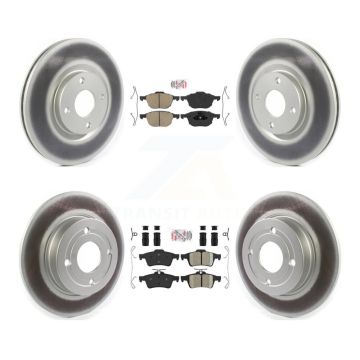 Front Rear Ceramic Pads And Coated Disc Brake Rotors Kit For 2018-2021 Ford EcoSport FWD KGA-102506