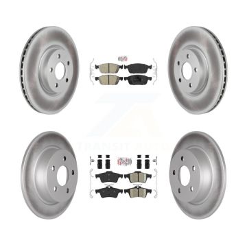 Front Rear Ceramic Pads And Coated Disc Brake Rotors Kit For Ford Transit Connect KGA-102508