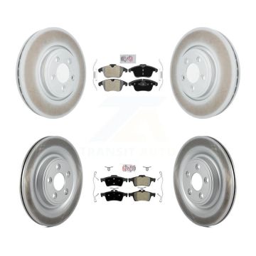Front Rear Semi-Metallic Pad Coat Brake Rotor Kit For Jaguar XF XK Vanden Plas S-Type XJ8 KGA-102512