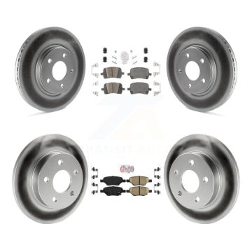 Front Rear Ceramic Pad & Coated Brake Rotor Kit For Chevrolet Malibu Pontiac G5 G6 Cobalt KGA-102516