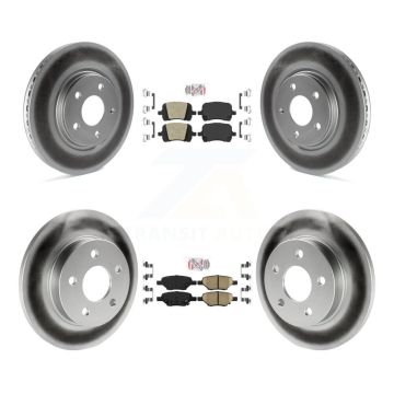 Front Rear Ceramic Pad & Coated Brake Rotor Kit For Chevrolet Malibu Pontiac G5 G6 Cobalt KGA-102517