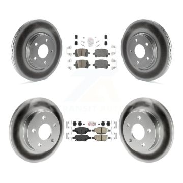Front Rear Ceramic Pad & Coated Brake Rotor Kit For Chevrolet Malibu Pontiac G5 G6 Cobalt KGA-102518