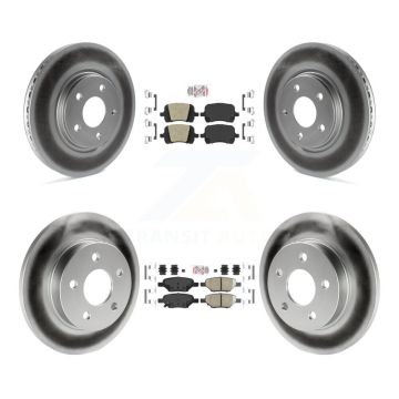 Front Rear Ceramic Pad & Coated Brake Rotor Kit For Chevrolet Malibu Pontiac G5 G6 Cobalt KGA-102519