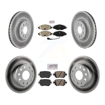 Front Rear Ceramic Pad Coat Disc Brake Rotors Kit For Volkswagen GTI Golf Alltrack Passat KGA-102583