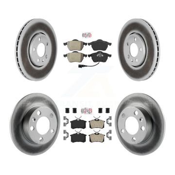 Front Rear Semi-Metallic Pads And Coated Disc Brake Rotors Kit For Volkswagen Beetle KGA-102592