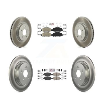 Front Rear Ceramic Pads And Coated Disc Brake Rotors Kit For Honda CR-V KGA-102600