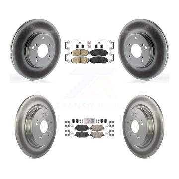 Front Rear Ceramic Pads And Coated Disc Brake Rotors Kit For Honda CR-V KGA-102608