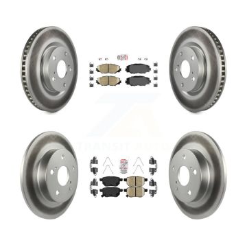 Front Rear Ceramic Pads And Coated Disc Brake Rotors Kit For 2011-2016 Scion tC KGA-102622