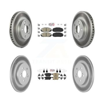 Front Rear Ceramic Pads And Coated Disc Brake Rotors Kit For Lexus CT200h KGA-102624