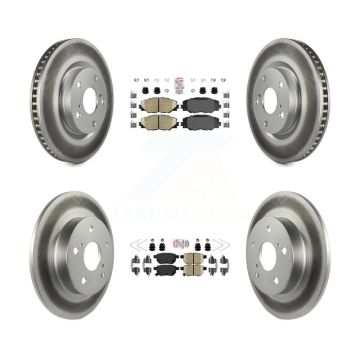 Front Rear Ceramic Pads And Coated Disc Brake Rotors Kit For 2011-2016 Scion tC KGA-102627