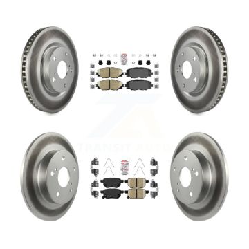 Front Rear Ceramic Pads And Coated Disc Brake Rotors Kit For 2011-2016 Scion tC KGA-102628