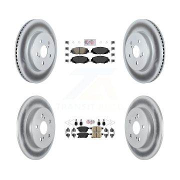 Front Rear Ceramic Pad Coat Brake Rotors Kit For Toyota Corolla With Manual Parking KGA-102634